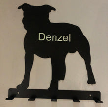 Load image into Gallery viewer, Large Personalised Staffordshire Bull Terrier Dog Lead / Key Holder