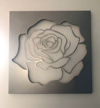 Load image into Gallery viewer, Large Laser Cut Rose Metal Wall Art