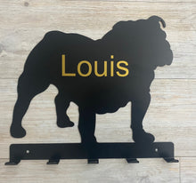 Load image into Gallery viewer, Large Personalised Bulldog Dog Lead / Key Holder
