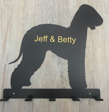 Load image into Gallery viewer, Large Personalised Bedlington Terrier Dog Lead / Key Holder
