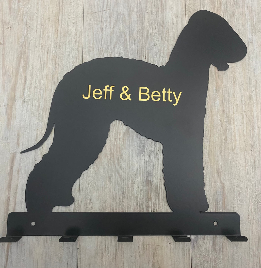 Large Personalised Bedlington Terrier Dog Lead / Key Holder