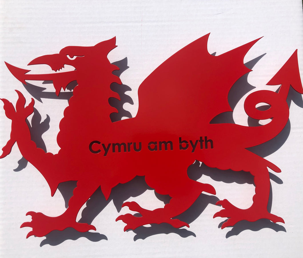 Welsh Dragon ' Cymru am byth' House Sign
